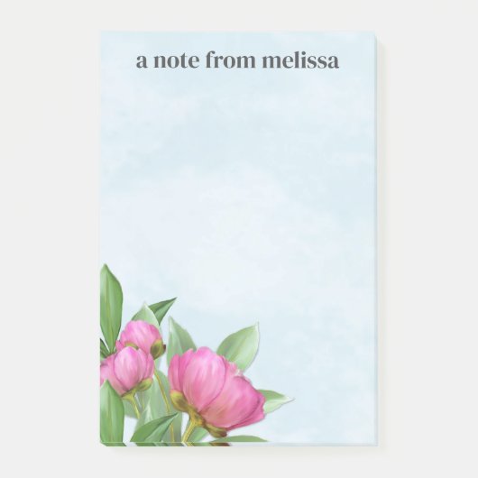 Elegant moderne Waterverf roze pinda's Post-it® Notes (Voorkant)