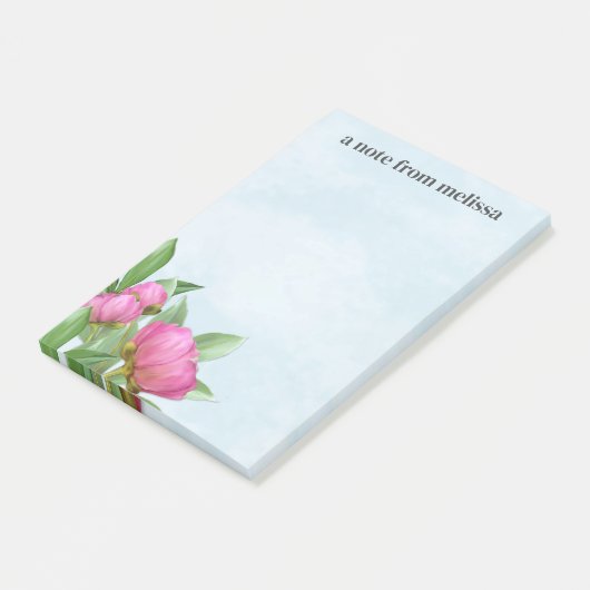 Elegant moderne Waterverf roze pinda's Post-it® Notes (Schuin)