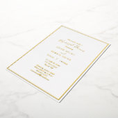Elegant Moderne Wedding Rehearsal Dinner Gold Folie Uitnodiging (Gedraaid)