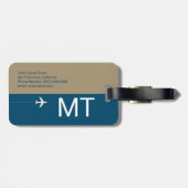 Elegant Moderne Wereldkaart Bagagelabel (Achterkant horizontaal)