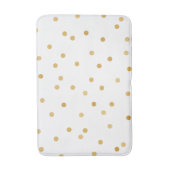 Elegant Moderne White Gold Confetti Stippen Badmat (Voorkant Verticaal)