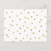 Elegant Moderne White Gold Confetti Stippen Briefkaart (Voorkant)