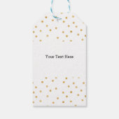 Elegant Moderne White Gold Confetti Stippen Cadeaulabel (Achterkant)