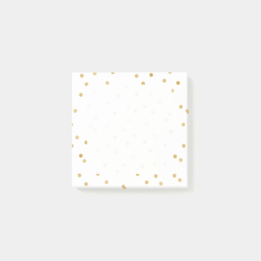 Elegant moderne witte en goudConfetti Stippen Post-it® Notes (Voorkant)