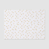 Elegant moderne witte en goudConfetti Stippen Tissuepapier (Voorkant)