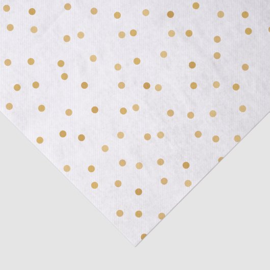 Elegant moderne witte en goudConfetti Stippen Tissuepapier (Detail)