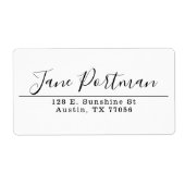 Elegant Modernity | Scheepvaart met kalligrafie Etiket (Voorkant)