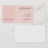 Elegant Modish Blush Pink Creative Plain Trendy Visitekaartje (Voorkant / Achterkant)