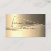 Elegant Modrn Luxury Gold, Lijst Visitekaartje (Voorkant)