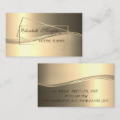 Elegant Modrn Luxury Gold, Lijst Visitekaartje (Voorkant / Achterkant)