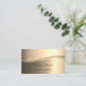 Elegant Modrn Luxury Gold Visitekaartje (Staand voorkant)