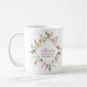 Elegant moeder van de Bride Floral Blush Pink Koffiemok (Links)