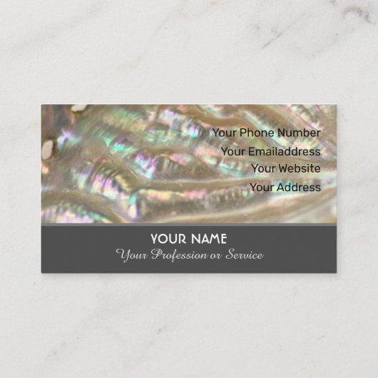 Elegant Moeder van Parelvisitekaartje Visitekaartje (Achterkant)