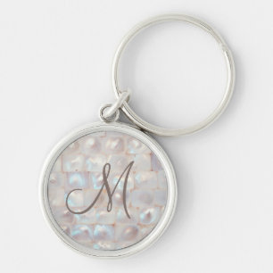 Elegant Moeder van Pearl Monogrammed Sleutelhanger