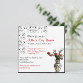 Elegant Moederdag Brunch - Aangepaste uitnodiginge Kaart (Staand voorkant)