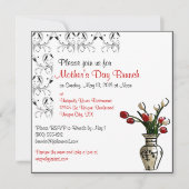 Elegant Moederdag Brunch - Aangepaste uitnodiginge Kaart (Voorkant)