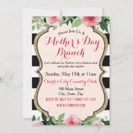 Elegant Moederdag Brunch Invitation Flat Card Kaart