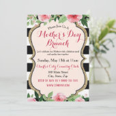 Elegant Moederdag Brunch Invitation Flat Card Kaart (Staand voorkant)