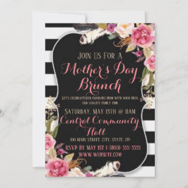 Elegant Moederdag Brunch Invitation Flat Card Kaart
