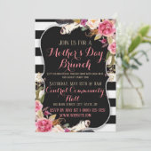 Elegant Moederdag Brunch Invitation Flat Card Kaart (Staand voorkant)