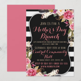 Elegant Moederdag Brunch Invitation Flat Card Kaart