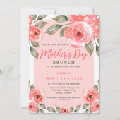 Elegant Moederdag Brunch Party Spring Floral Kaart (Voorkant)