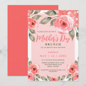 Elegant Moederdag Brunch Party Spring Floral Kaart (Voorkant / Achterkant)