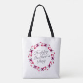 Elegant Moederdag Floral Wreath | CANVAS TAS (Achterkant)