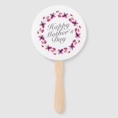 Elegant Moederdag Floral Wreath | Hand Fan Handwaaier (Achterkant)