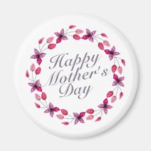 Elegant Moederdag Floral Wreath Magneet