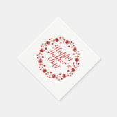 Elegant Moederdag Floral Wreath | Napkin Servet (Hoek)