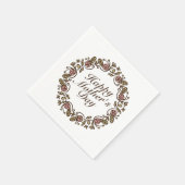 Elegant Moederdag Floral Wreath | Napkin Servetten (Hoek)