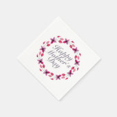 Elegant Moederdag Floral Wreath | Napkin Servetten (Hoek)
