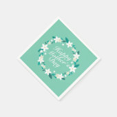 Elegant Moederdag Floral Wreath | Napkin Servetten (Hoek)