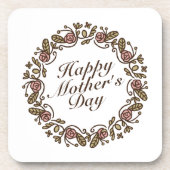 Elegant Moederdag Floral Wreath | ONDERZETTER (Voorkant)