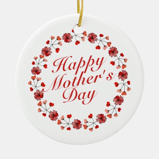 Elegant Moederdag Floral Wreath | ORNAMENT (Voorkant)