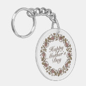 Elegant Moederdag Floral Wreath | SLEUTELHANGER (Voorkant Links)