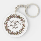 Elegant Moederdag Floral Wreath | SLEUTELHANGER (Achterkant)