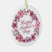 Elegant Moederdag Floral Wreator Ornament (Rechts)