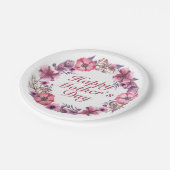 Elegant Moederdag Floral Wreatpaper Bord (Gekanteld)