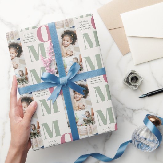 Elegant Moederdag foto collage inpakpapier (Geschenken)