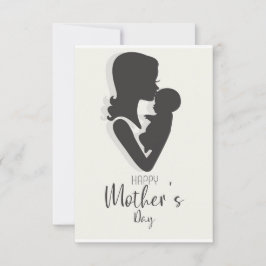 Elegant moederdag kaart met letter achterin.