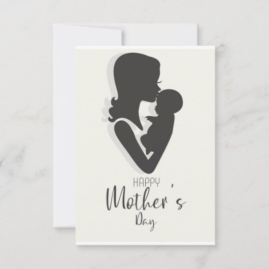 Elegant moederdag kaart met letter achterin. (Voorkant)