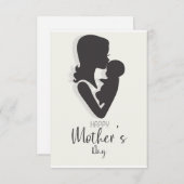 Elegant moederdag kaart met letter achterin. (Voorkant / Achterkant)