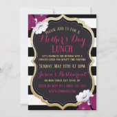 Elegant Moederdag Lunch Invitation Flat Card Kaart (Voorkant)