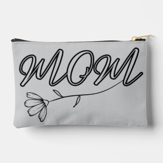 Elegant "MOM"-script met bloemontwerp Etui (Achterkant)