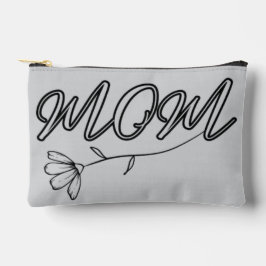 Elegant "MOM"-script met bloemontwerp Etui