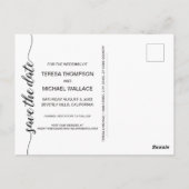 "Elegant Moment: Gepersonaliseerd Sla de datumfoto Briefkaart (Achterkant)