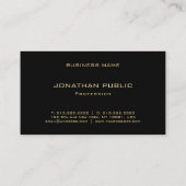 Elegant Momogram Gold Text Modern Professional Visitekaartje (Achterkant)