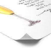 Elegant Momosa Bar Baby shower Teken Poster (Hoek)